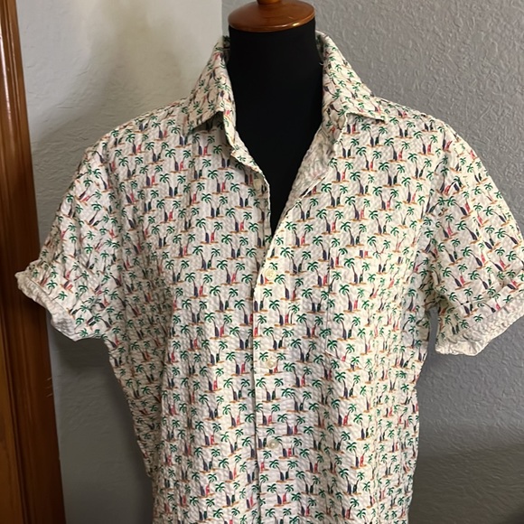 Charleston Threads Palm Print Button Down - Picture 2 of 6